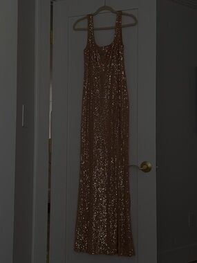 Club London Rose Gold Sparkle Dress